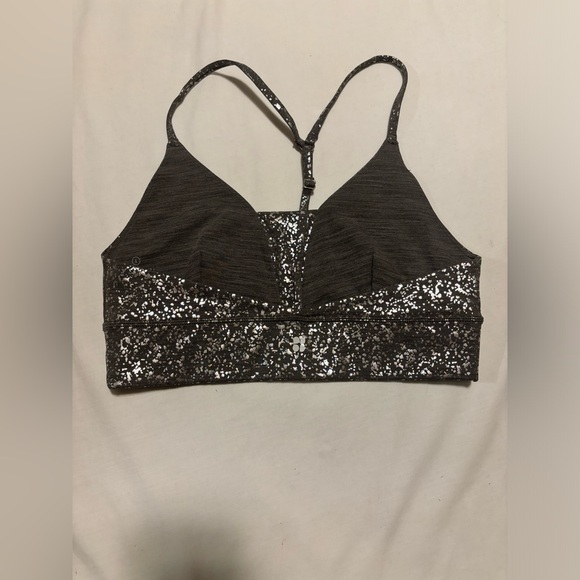 Sweaty Betty Goddess Bra, gray & silver scatter foil, L - Picture 2 of 6